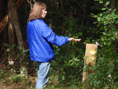 Marlene with Chickadee