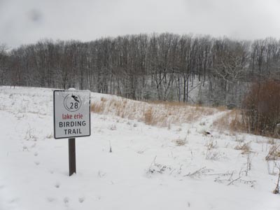 West Creek birding trail sign